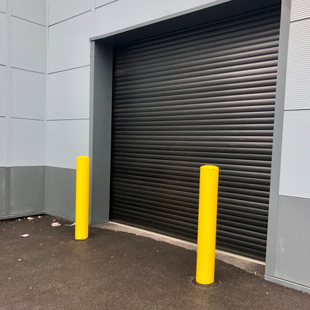 Autopa Fixed Galvanised Yellow Steel Bollard 1000mm (No Fixings)