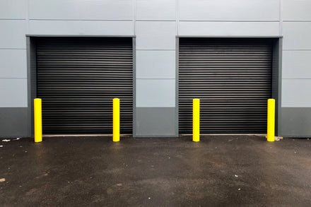 Autopa Fixed Galvanised Yellow Steel Bollard 1000mm (No Fixings)