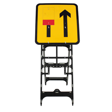 2 Lane Wicket Lane Closure Sign Diagram 7202 3mm Plastic | Quick Fit (face only)