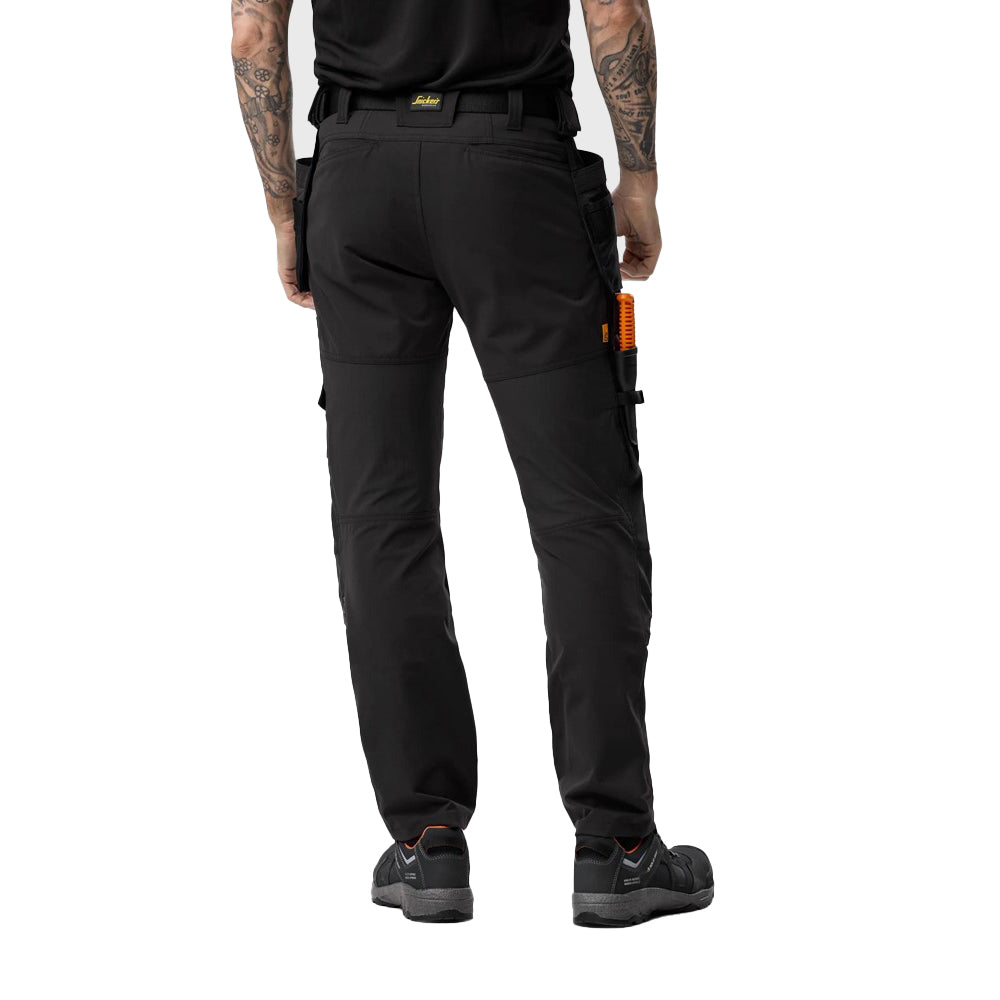 Snickers Workwear 6218 AllroundWork Stretch Trousers Holster Pockets | Black/Black