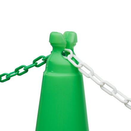 JSP Green Quad Cone - Chain Holding Road Cone 1000mm