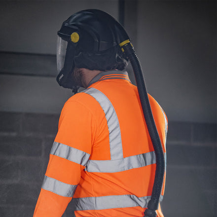 PiONAiR H500 PAPR Respirator Safety Hard Hat - Helmet with Visor