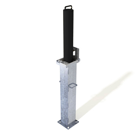 Autopa RetractaPost Galvanised Retractable Bollard External Lock 500mm - Powder Coated Black
