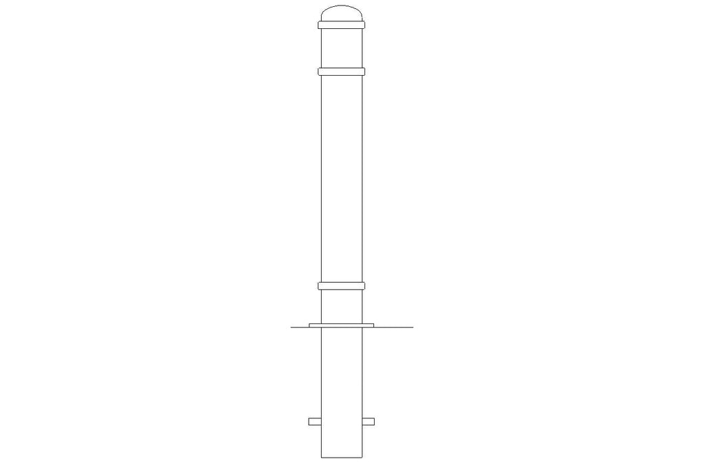 Autopa Plymouth Ornamental Galvanised Steel Bollard 900mm - GFC2200 (No Fixings)
