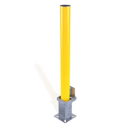 Autopa Removable Parking Post Galvanised Bollard 900mm - Powder Coated Yellow RAL 1023