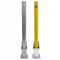 Autopa Removable Bollard 1000mm Galvanised/Yellow | 60-193mm Diameter