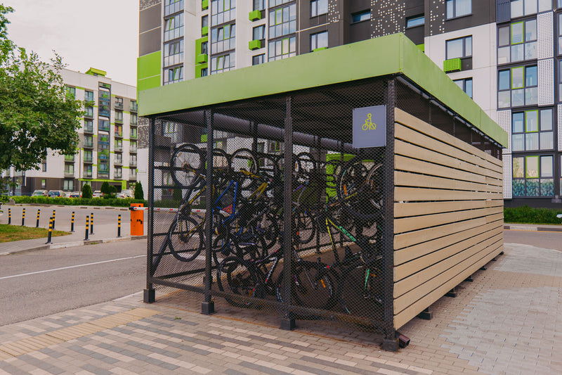 Bike Shelter Full of Bikes