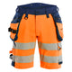 Blaklader 1120 Hi Vis Shorts 4 Way Stretch Hi Vis Orange Navy Blue Main