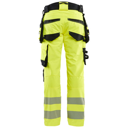 Blaklader 1122 Hi Vis Trousers 4 Way Stretch Hi Vis Yellow Black Back