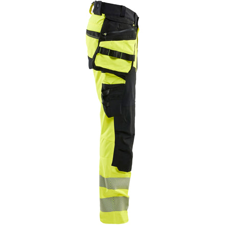 Blaklader 1122 Hi Vis Trousers 4 Way Stretch Hi Vis Yellow Black Right