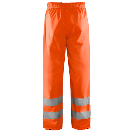 Blaklader 1384 Hi Vis Rain Trousers Hi Vis Orange Navy Blue Back