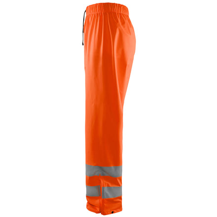 Blaklader 1384 Hi Vis Rain Trousers Hi Vis Orange Navy Blue Left