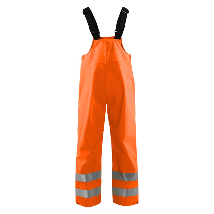 Blaklader 1386 Bib Trousers Hi Vis Level 3 Hi Vis Orange Navy Blue Back