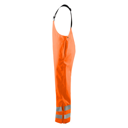 Blaklader 1386 Bib Trousers Hi Vis Level 3 Hi Vis Orange Navy Blue Left