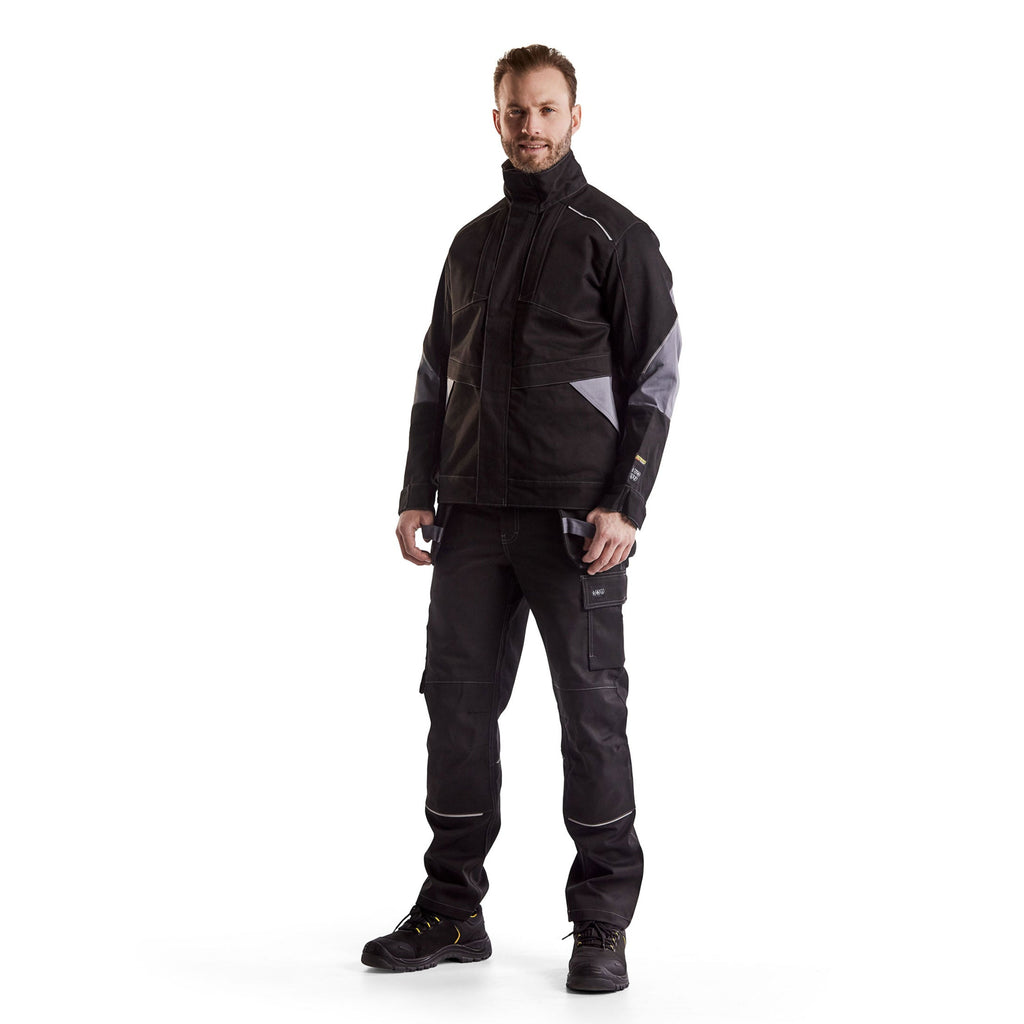 Blaklader 1461 Flame Resistant Craftsman Trousers Black Grey Model