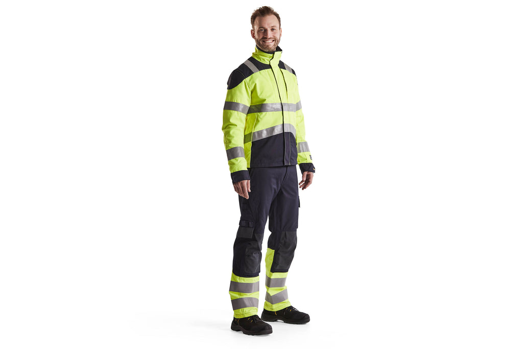 Blaklader 1488 Navy Blue/Hi-Vis Yellow Arc Flash & Fire Retardant Multinorm Inherent Trousers