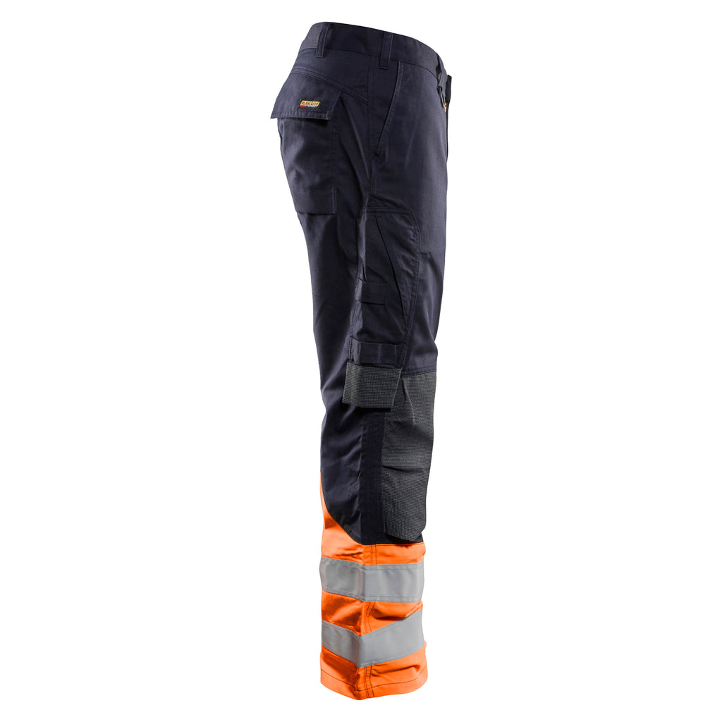 Blaklader 1488 Multinorm Inherent Trousers Navy Blue Hi Vis Orange Right