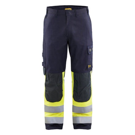 Blaklader 1488 Multinorm Inherent Trousers Navy Blue Hi Vis Yellow Main