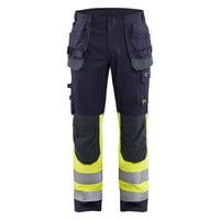 Blaklader 1489 Multinorm Inherent Trousers Navy Blue Hi Vis Yellow Main