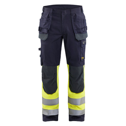 Blaklader 1489 Multinorm Inherent Trousers Navy Blue Hi Vis Yellow Main