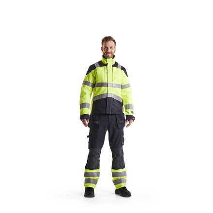 Blaklader 1489 Multinorm Inherent Trousers Navy Blue Hi Vis Yellow Model
