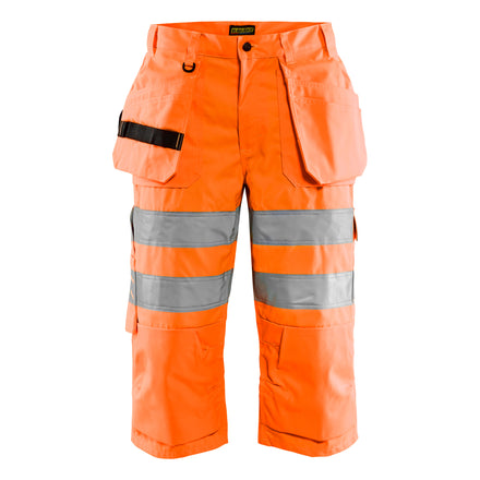 Blaklader 1539 Hi Vis Pirate Shorts Hi Vis Orange Navy Blue Main