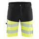 Blaklader 1541 Hi Vis Shorts With Stretch Black Hi Vis Yellow Main