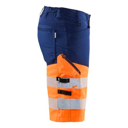 Blaklader 1541 Hi Vis Shorts With Stretch Navy Blue Hi Vis Orange Right
