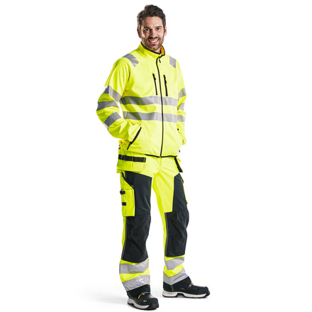 Blaklader 1567 Hi Vis Softshell Craftsman Trousers Hi Vis Yellow Black Model
