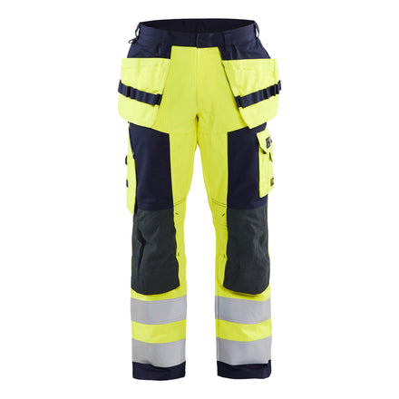 Blaklader 1579 Multinorm Craftsman Trousers Hi Vis Yellow Navy Blue Main