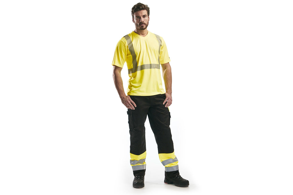 Blaklader 1584 Hi-Vis Red/Black Trousers