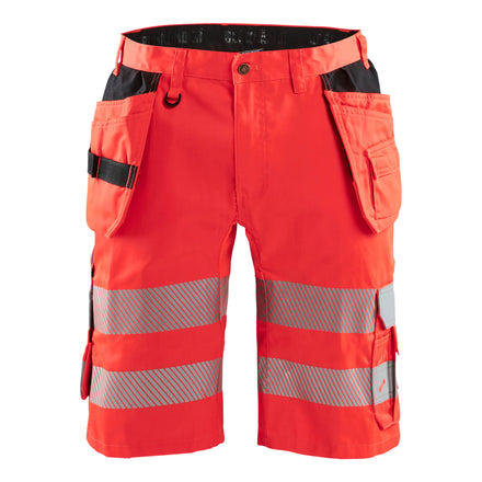 Blaklader 1586 Hi Vis Shorts With Stretch Hi Vis Red Main