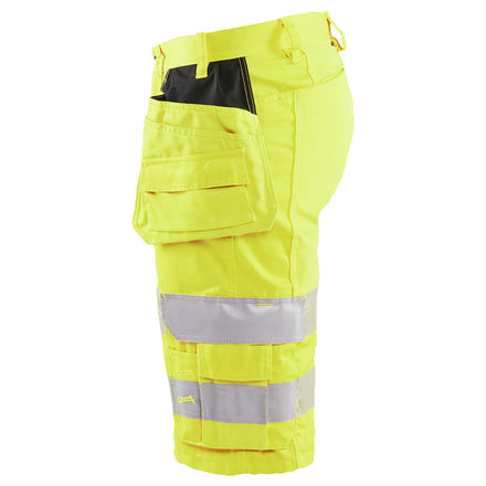 Blaklader 1586 Hi Vis Shorts With Stretch Hi Vis Yellow Left