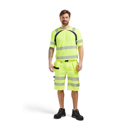 Blaklader 1586 Hi Vis Shorts With Stretch Hi Vis Yellow Model