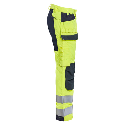 Blaklader 1587 Multinorm Inherent Trousers With Stretch Hi Vis Yellow Navy Blue Right