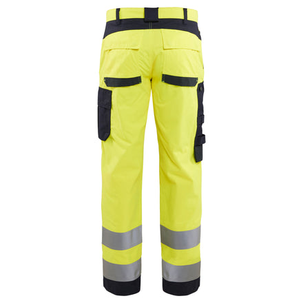 Blaklader 1588 Multinorm Inherent Trousers Hi Vis Yellow Navy Blue Back