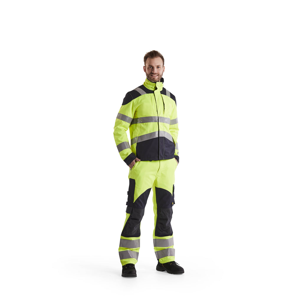 Blaklader 1588 Multinorm Inherent Trousers Hi Vis Yellow Navy Blue Model