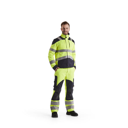 Blaklader 1588 Multinorm Inherent Trousers Hi Vis Yellow Navy Blue Model