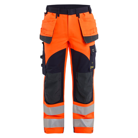 Blaklader 1589 Multinorm Inherent Trousers Hi Vis Orange Navy Blue Main