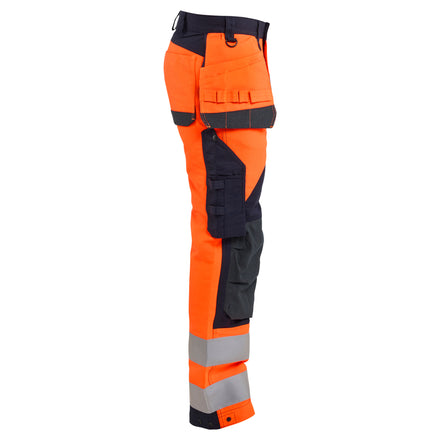 Blaklader 1589 Multinorm Inherent Trousers Hi Vis Orange Navy Blue Right