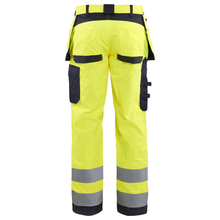 Blaklader 1589 Multinorm Inherent Trousers Hi Vis Yellow Navy Blue Back