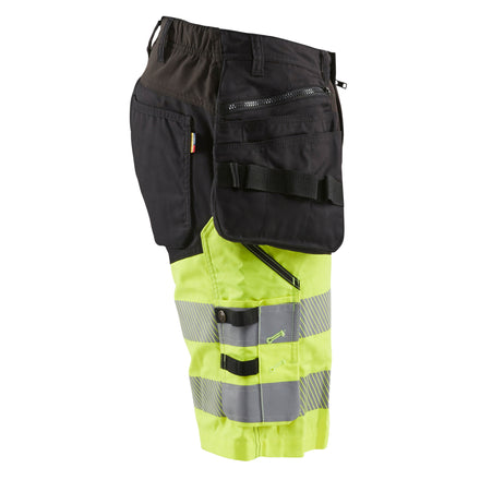 Blaklader 1596 Hi Vis Shorts With Stretch Black Hi Vis Yellow Right