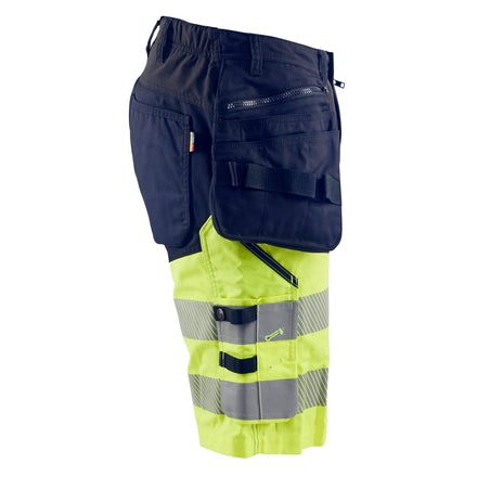 Blaklader 1596 Hi Vis Shorts With Stretch Navy Blue Hi Vis Yellow Right
