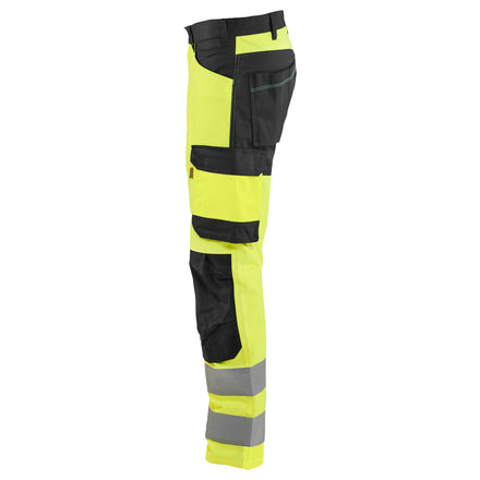 Blaklader 1703 Hi Vis Trousers Hi Vis Yellow Black Left