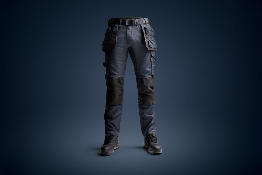 Blaklader 1750 Navy Blue/Black Craftsman Denim Trousers With Stretch