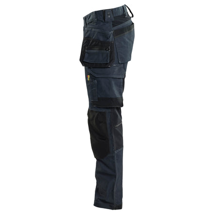 Blaklader 17501141 Craftsman Denim Trousers With Stretch Navy Blue Black Left