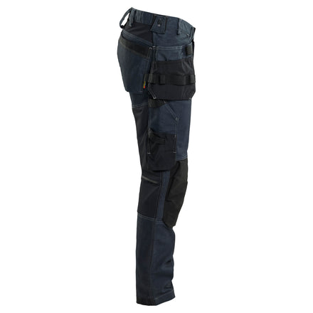 Blaklader 17501141 Craftsman Denim Trousers With Stretch Navy Blue Black Right