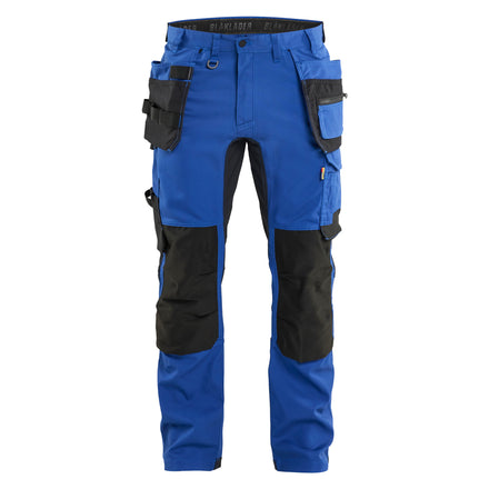 Blaklader 17501832 Craftsman Trousers With Stretch Cornflower Blue Black Main