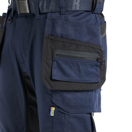 Blaklader 17501832 Craftsman Trousers With Stretch Dark Navy Blue Feature 1