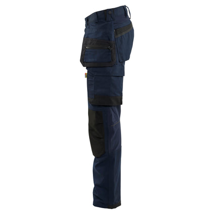 Blaklader 17501832 Craftsman Trousers With Stretch Dark Navy Blue Left